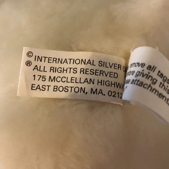 Whitman White Polar Bear With Red Bow Plushy Stuffed Toy 10" H - Picture 6 of 6